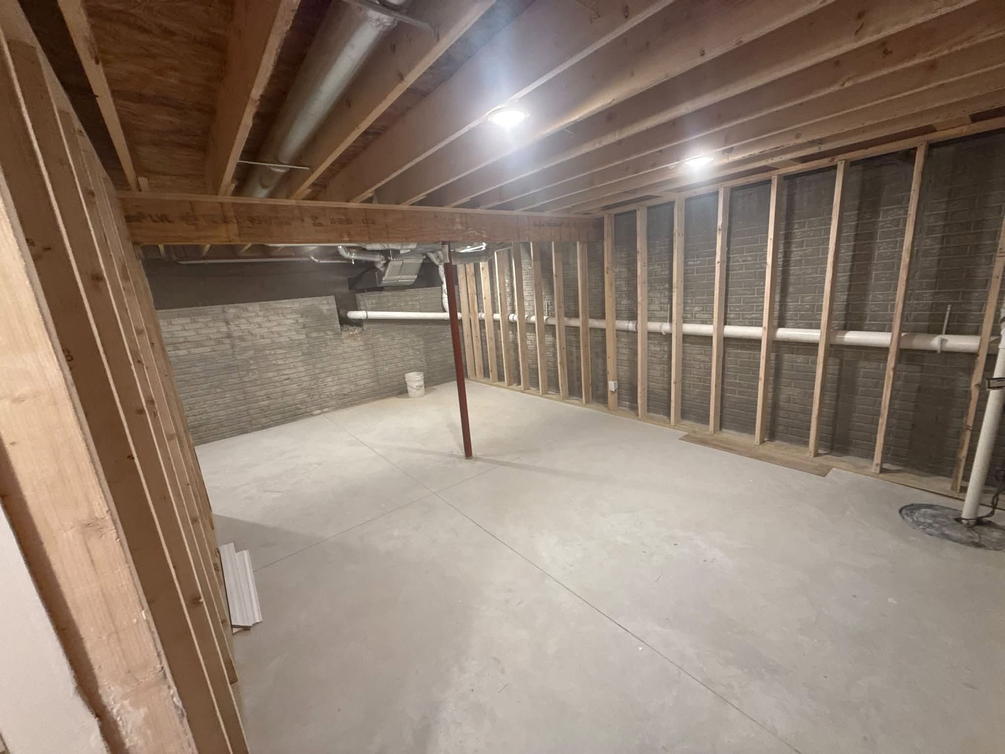 Basement construction project